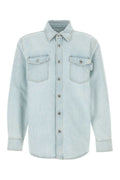 Bottega Veneta Men's Cotton Denim Shirt in Light Blue - view 1