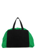 Bottega Veneta Men's Cotton Duffle Bag in Black/Green - view 1