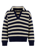Bottega Veneta Men's Striped Cashmere Polo in Blue - view 1