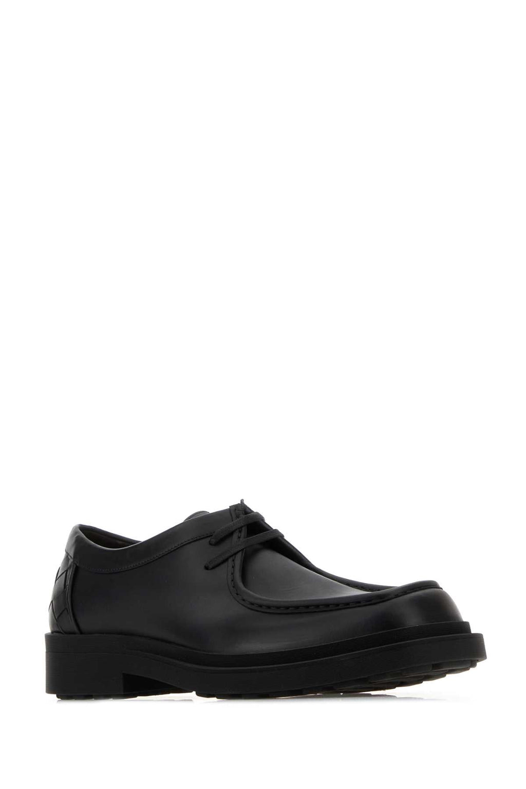 Bottega Veneta Men's Leather Lace-Up Shoes in Black - view 2
