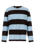Bottega Veneta Men's Striped Knit Sweater in Light Blue - view 1