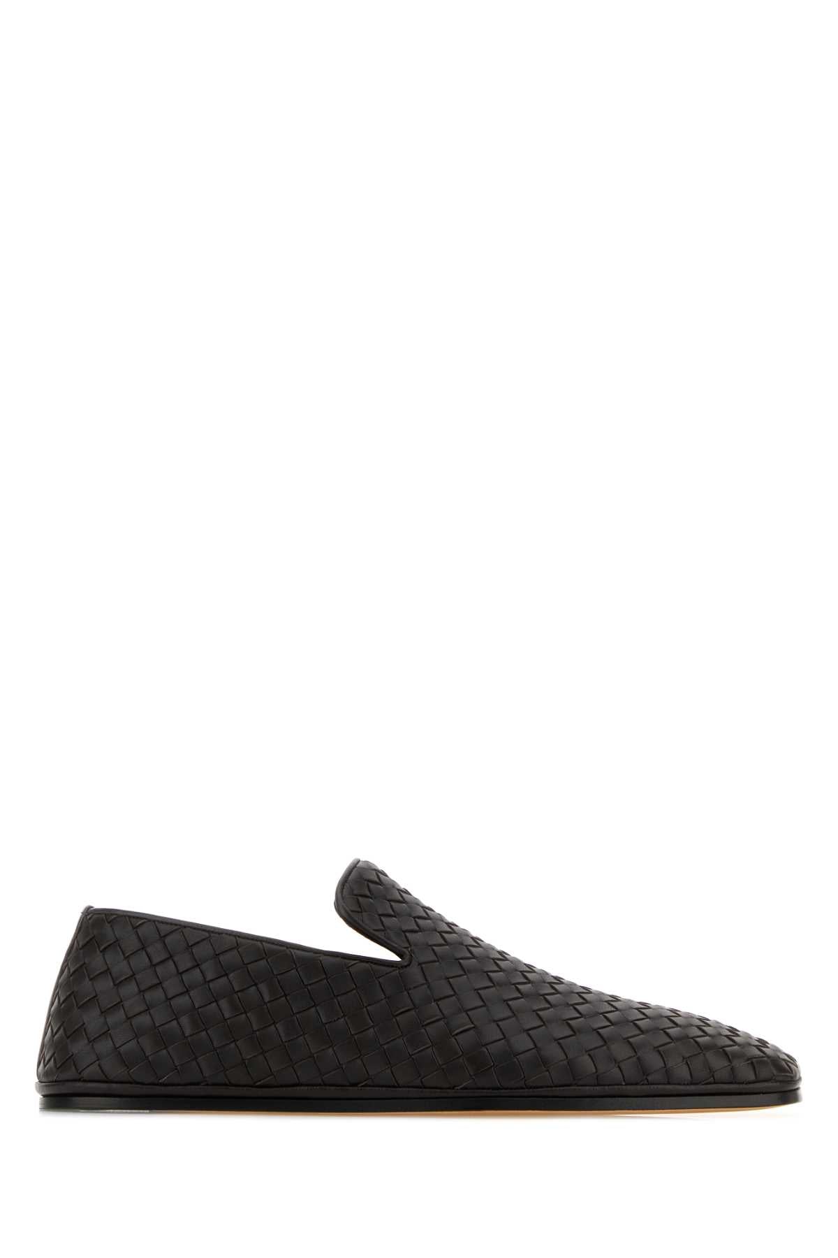 Bottega Veneta Men's Woven Leather Slippers in Black - view 1