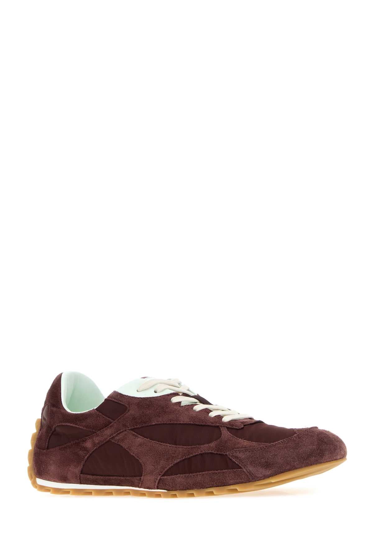 Bottega Veneta Men's Suede Sneakers in Bordeaux - view 2