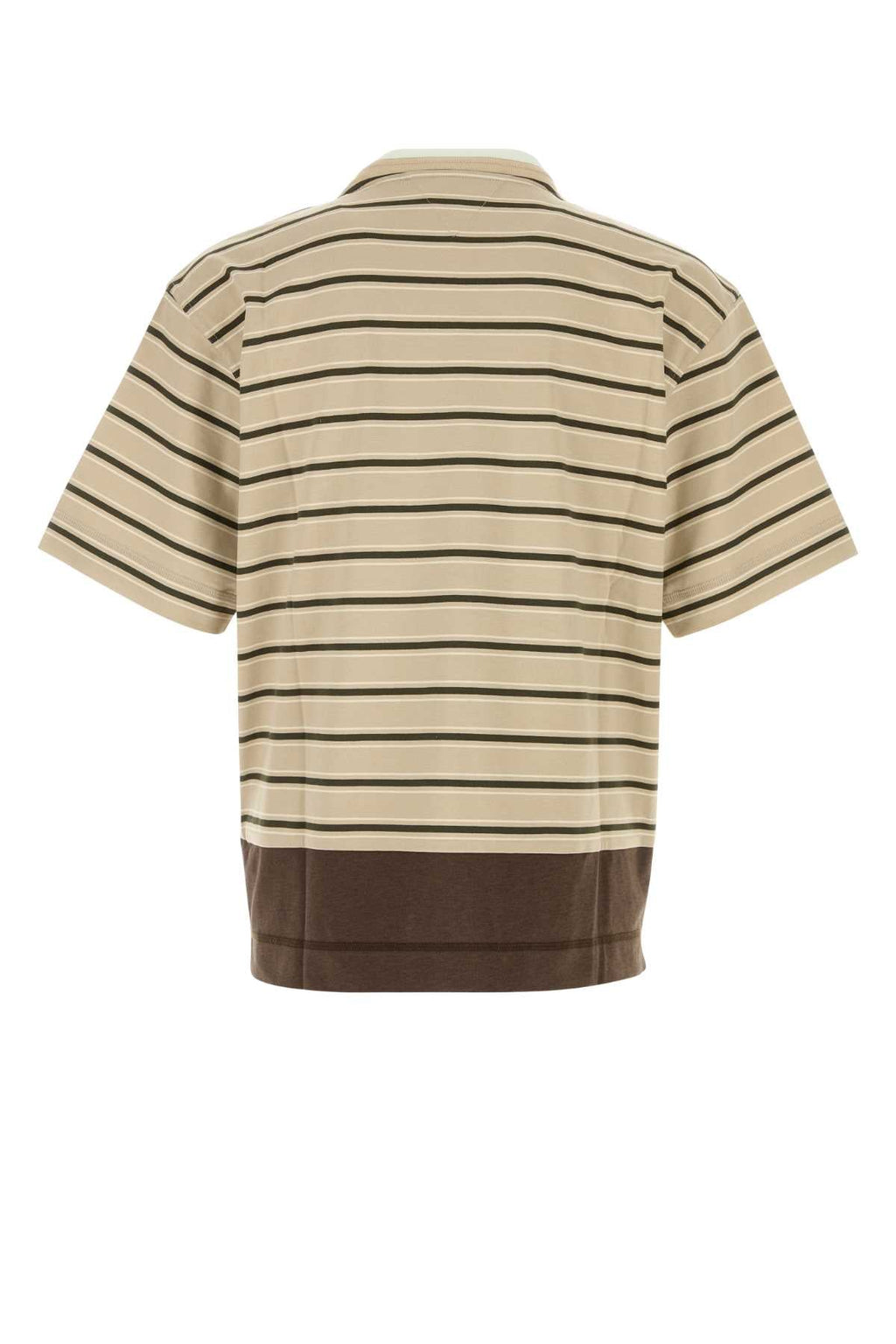 Bottega Veneta Men's Striped Cotton T-Shirt in Beige - view 2