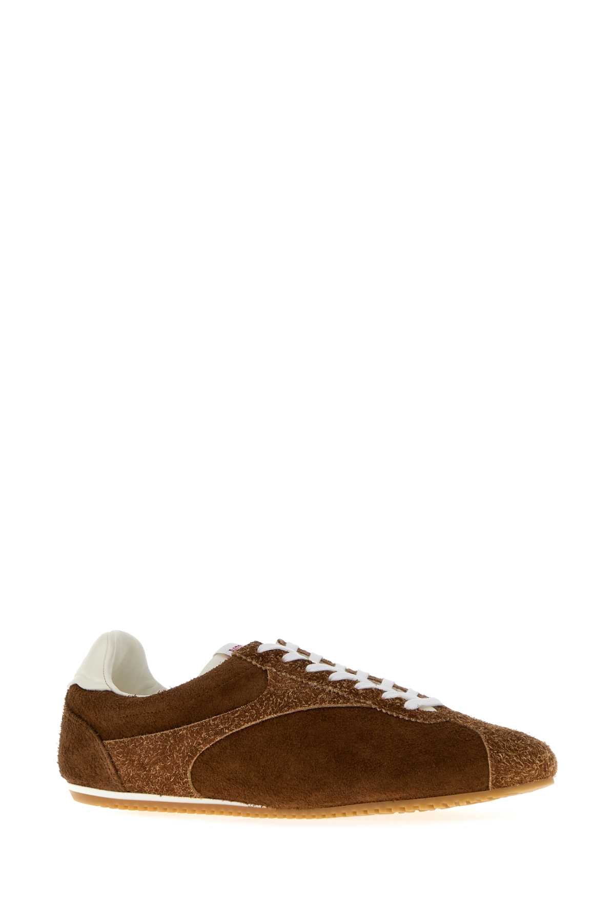 Bottega Veneta Men's Suede Sneakers in Brown - view 2