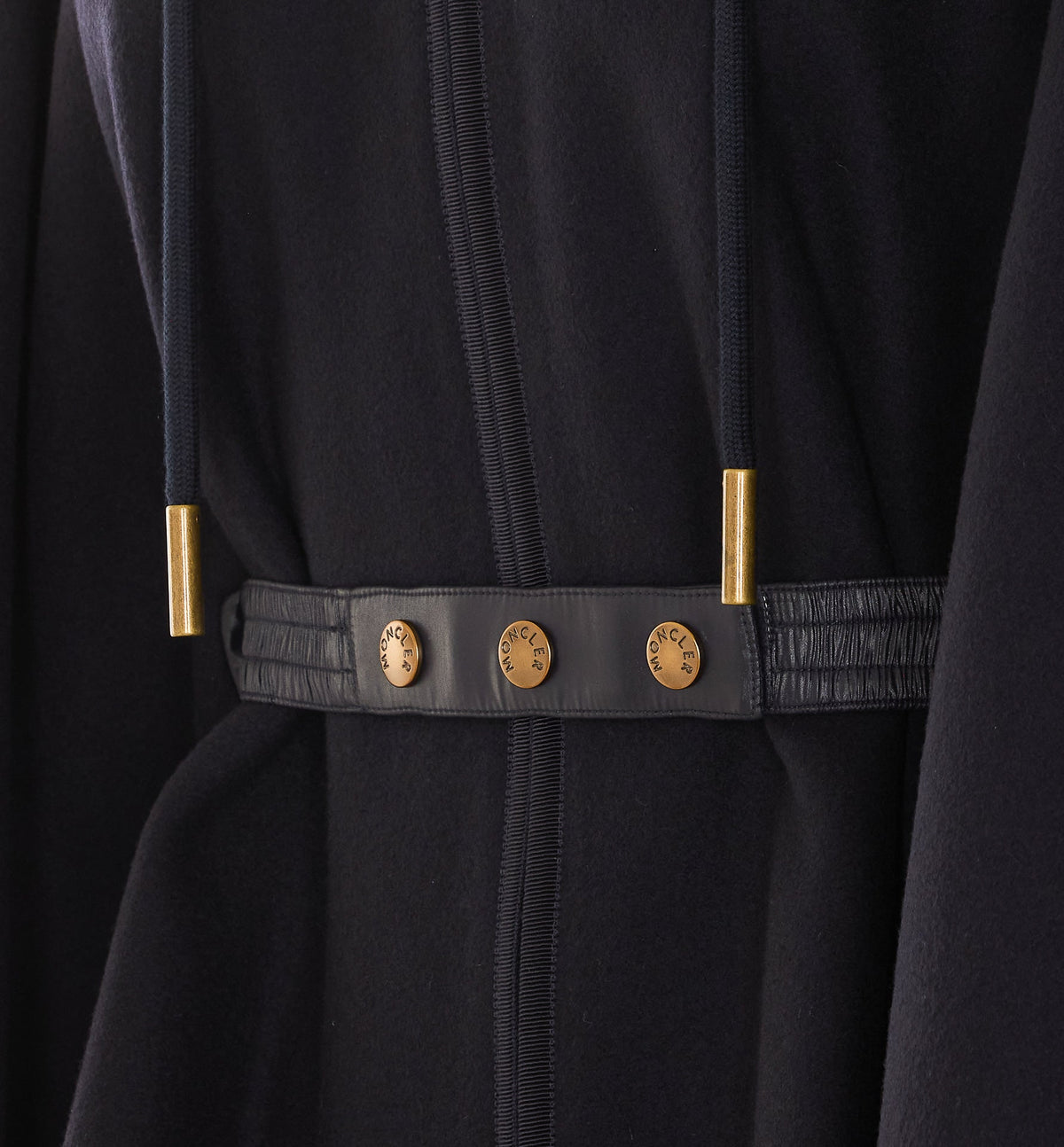 Moncler Women's Cape in Blue Wool - view 2