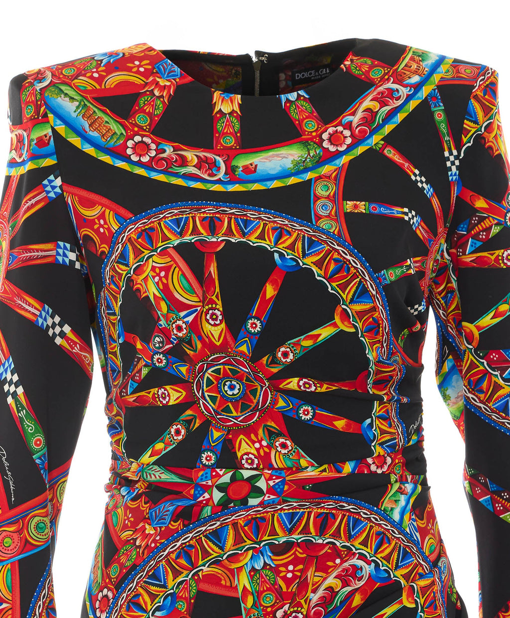 Dolce&Gabbana Women's Carretto Print Dress in Multicolor - view 4