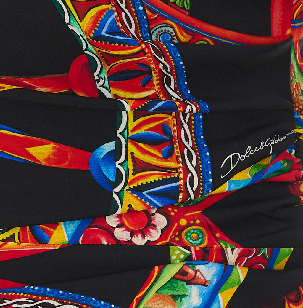 Dolce&Gabbana Women's Carretto Print Dress in Multicolor - view 2