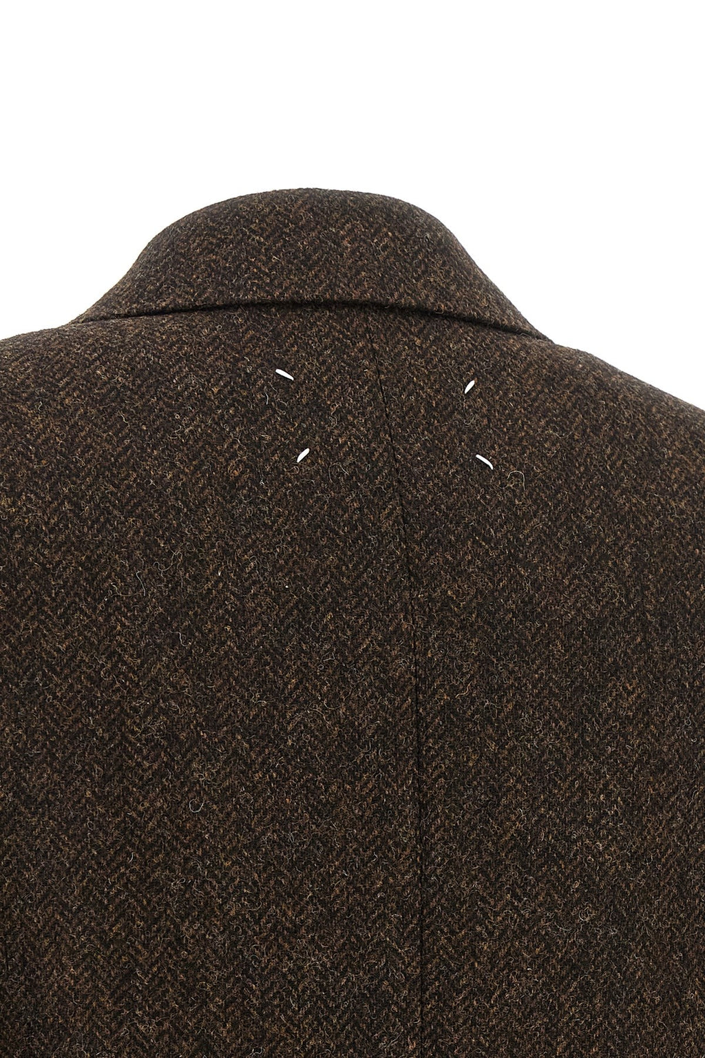 Maison Margiela Men's 'Four Stitches' Coat in Brown