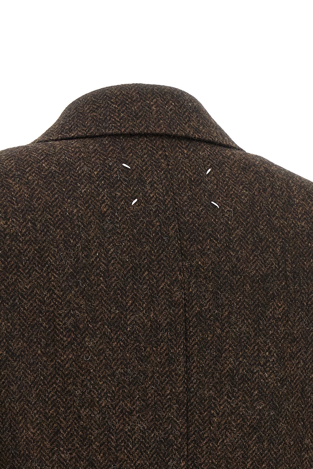 Maison Margiela Men's 'Four Stitches' Coat in Brown
