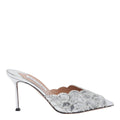Aquazzura Women's Ce Soir Pump Mules in Silver Leather - view 1