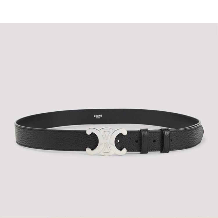 Celine Men's Triomphe Belt in Black