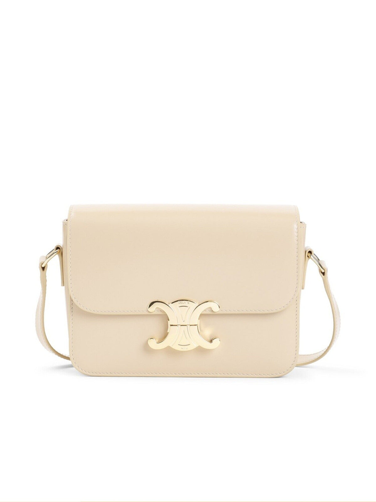Celine Women's Teen Triomphe Small Shoulder Bag in Beige
