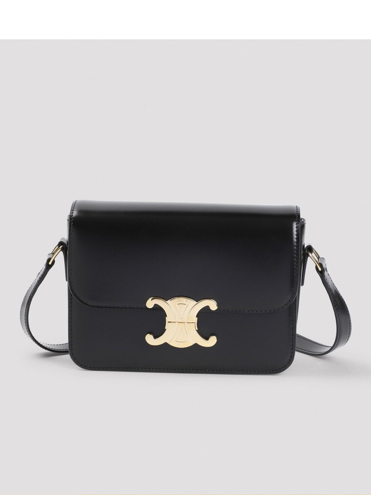 Celine Women's Teen Triomphe Small Shoulder Bag in Black