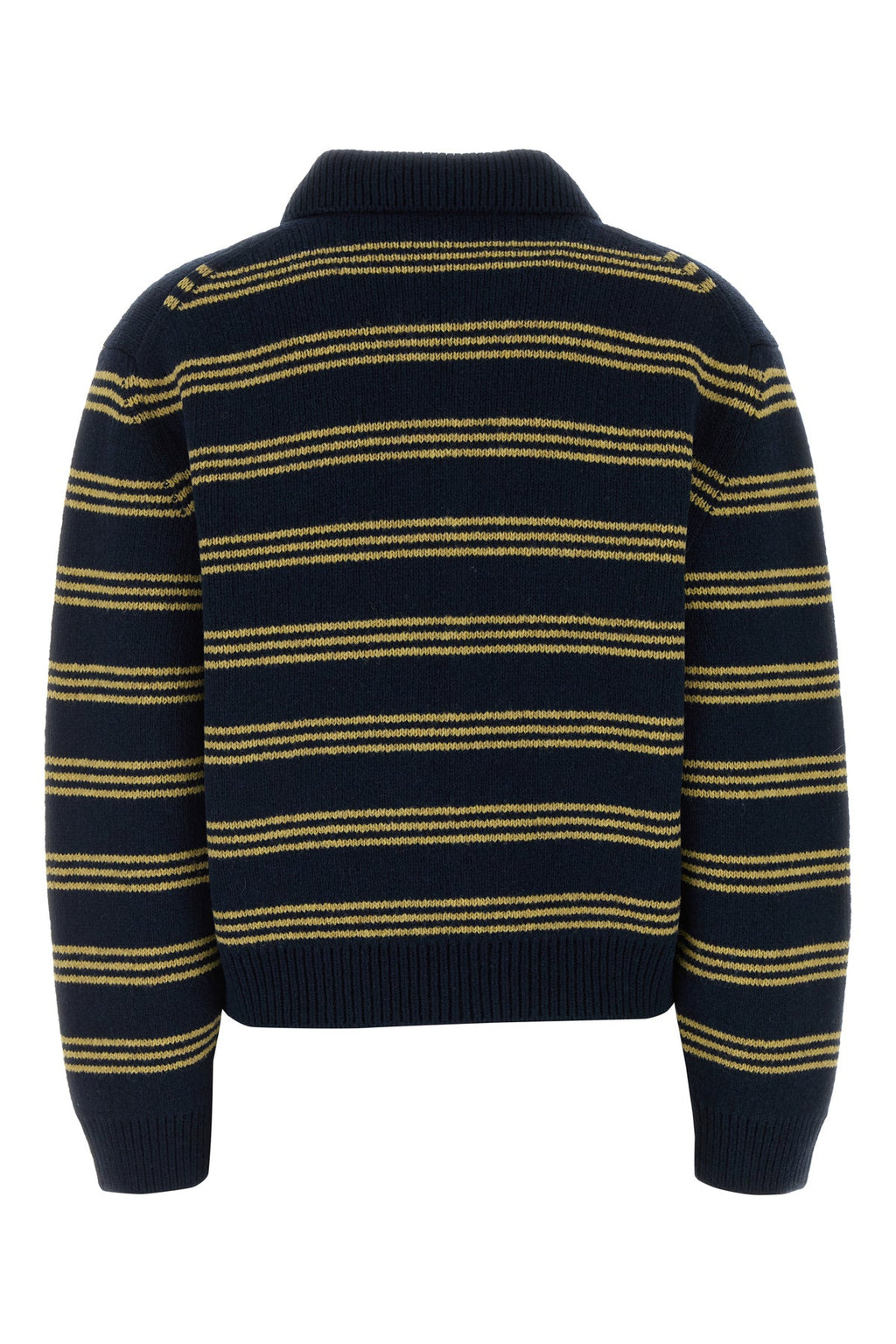 Miu Miu Women's Embroidered Wool Blend Cardigan in Navy