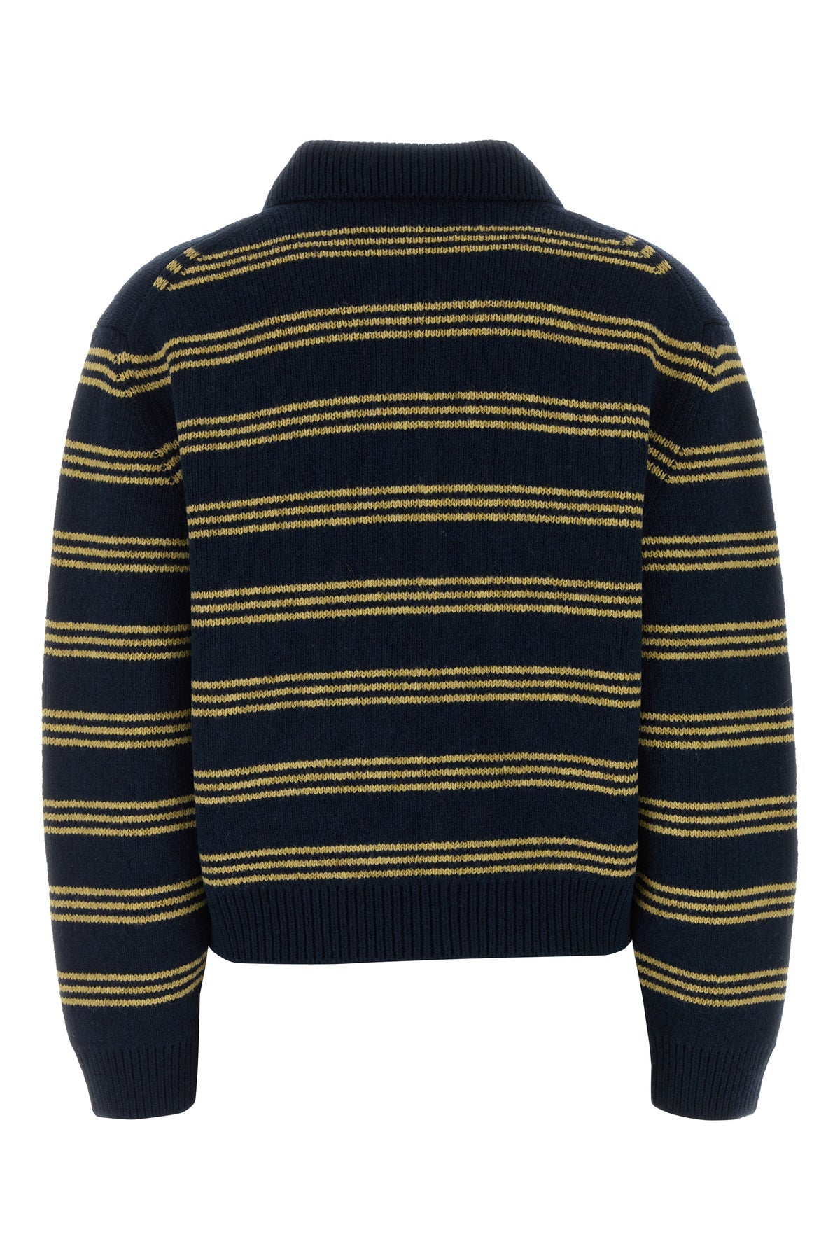 Miu Miu Women's Embroidered Wool Blend Cardigan in Navy
