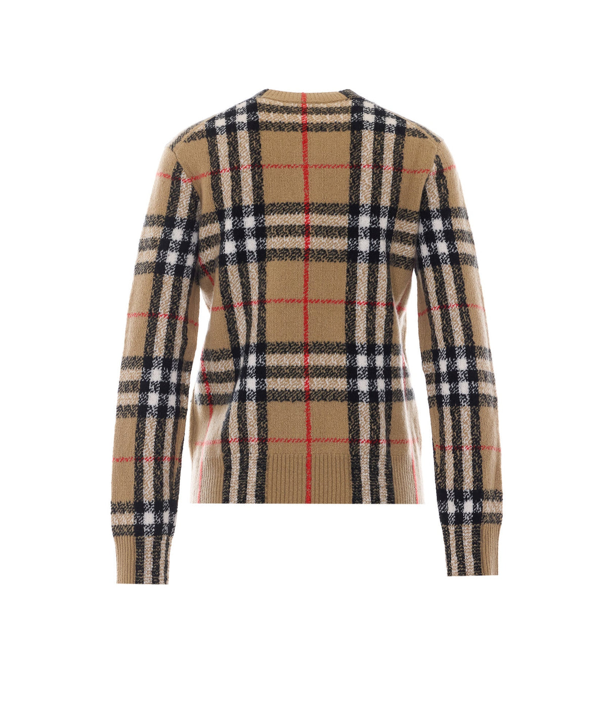 Burberry Women's Check Cashmere Cardigan in Beige - view 2