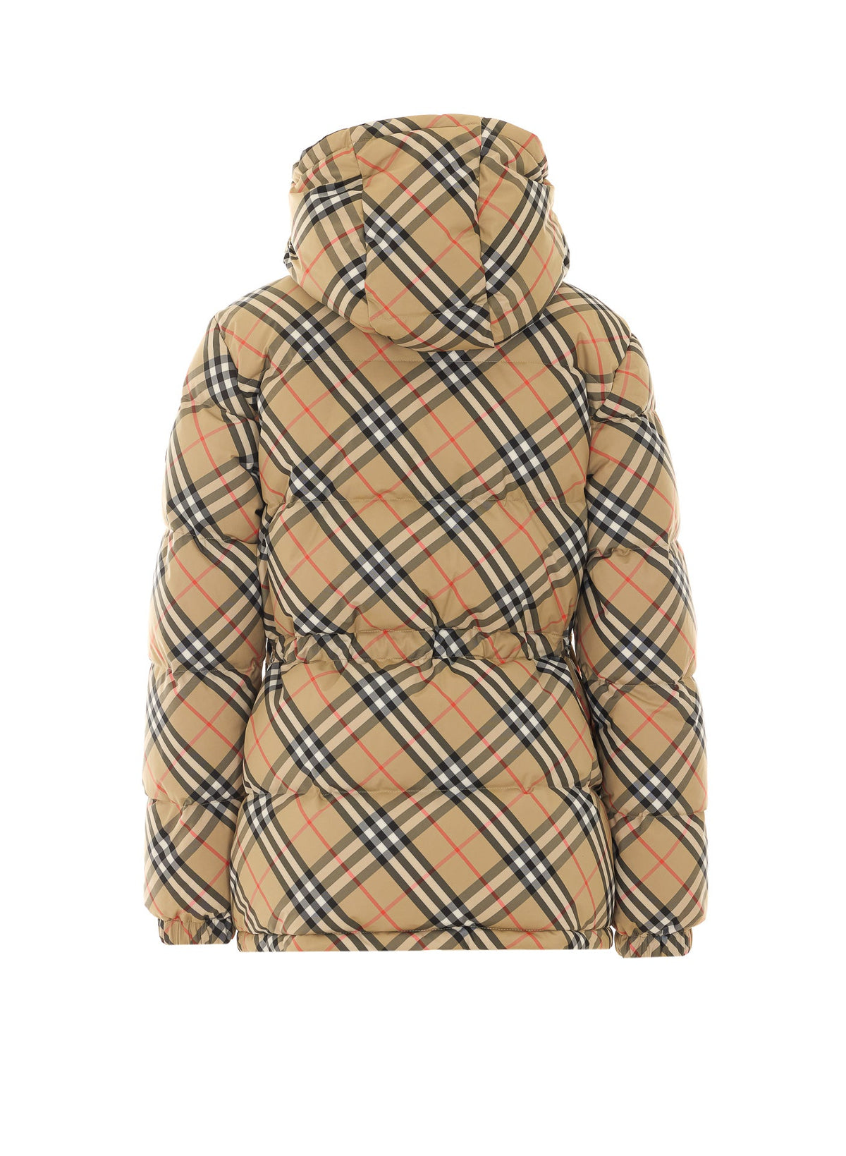 Burberry Women's Check Down Jacket in Beige Polyester - view 3