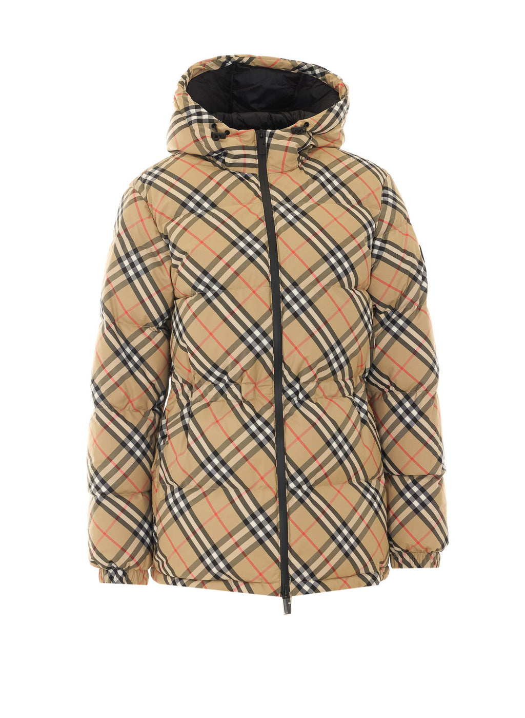 Burberry Women's Check Down Jacket in Beige Polyester - view 1
