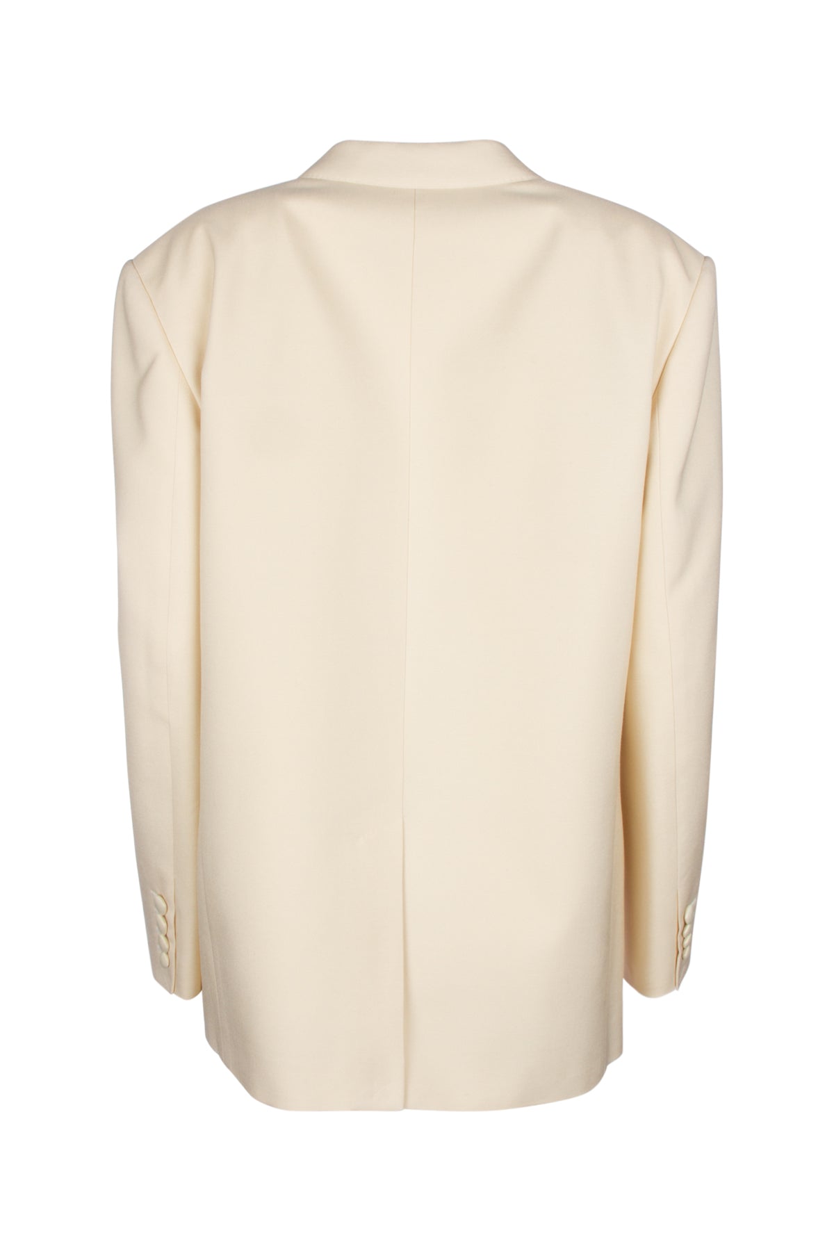 Celine Women's Silk Double-Breasted Blazer in Cream - view 2