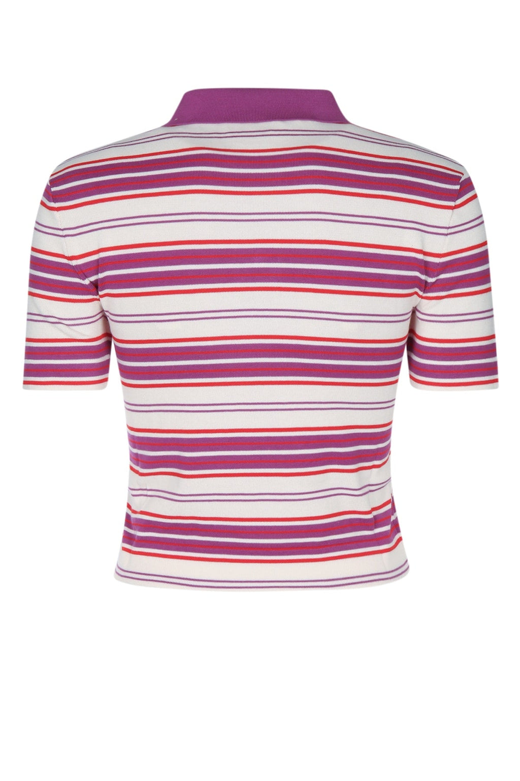 Celine Women's Cotton Striped Polo Sweater in Pink - view 2