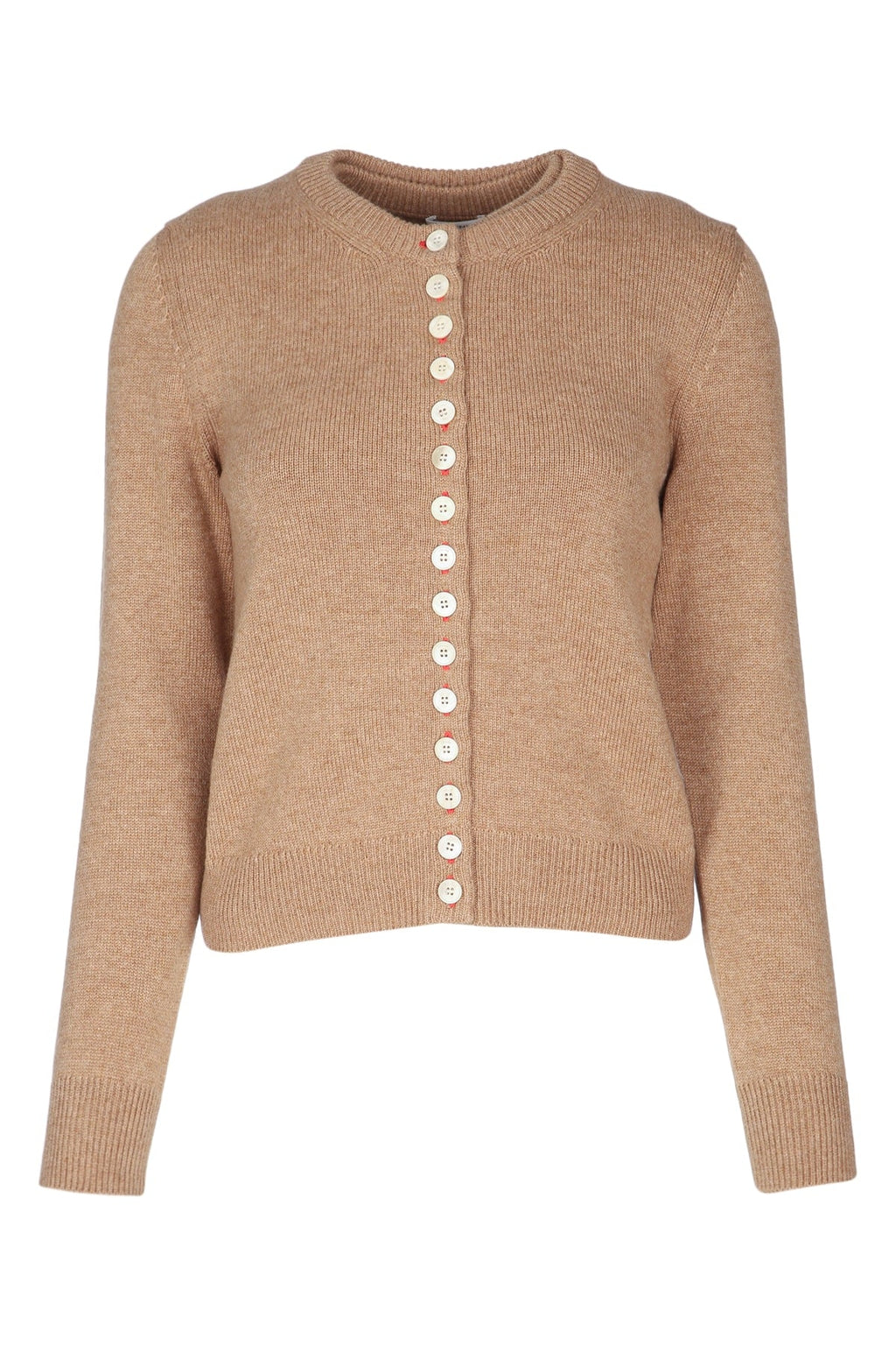 Celine Women's Cashmere Twinset Cardigan in Camel - view 1