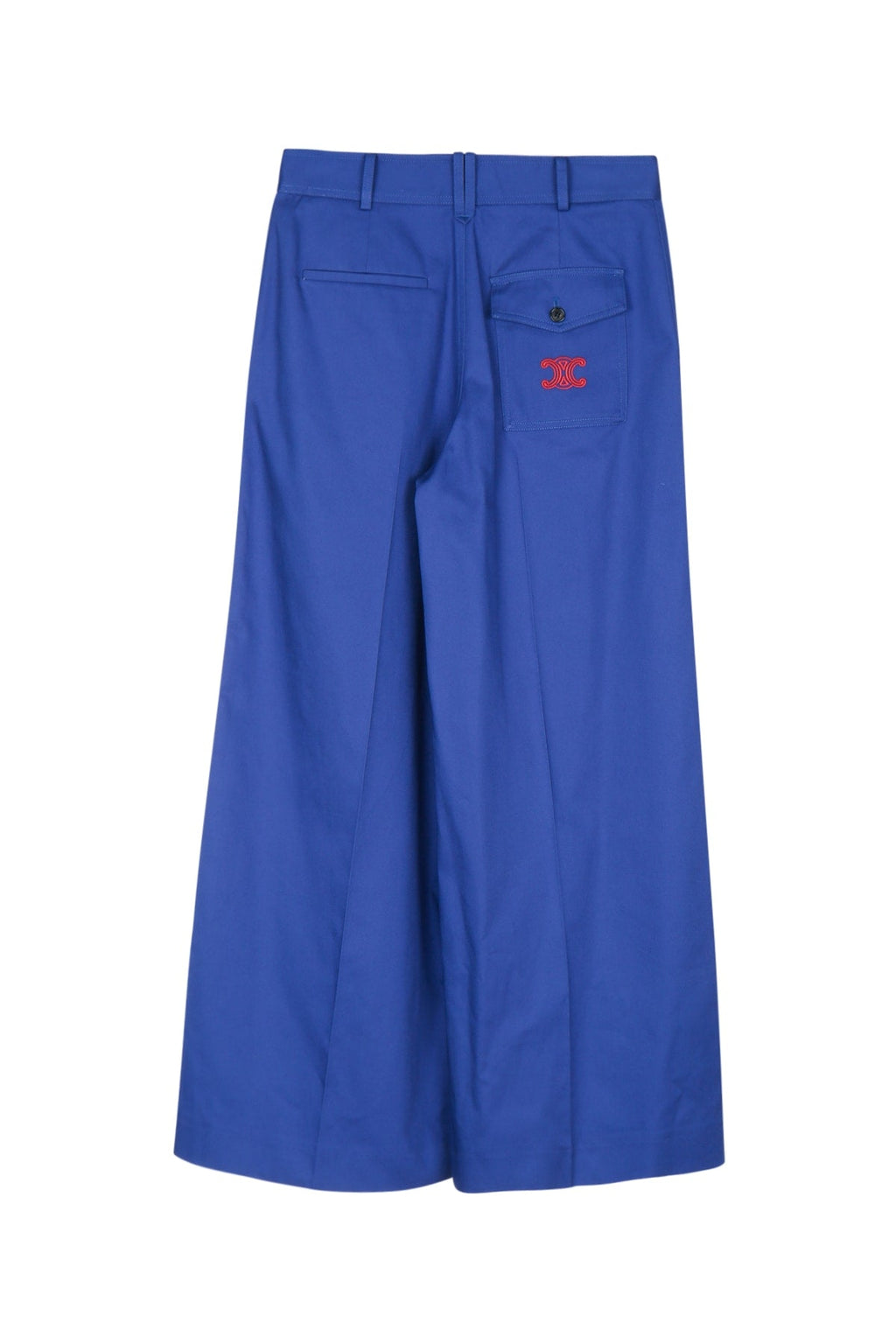 Celine Women's Cotton Trousers in Blue - view 2