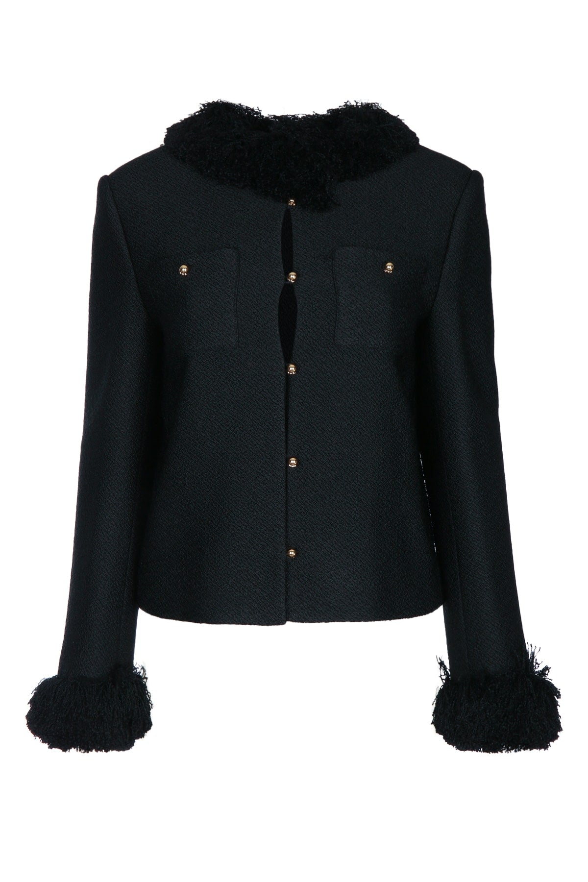 Celine Women's Fringe Chasseur Jacket in Black - view 1