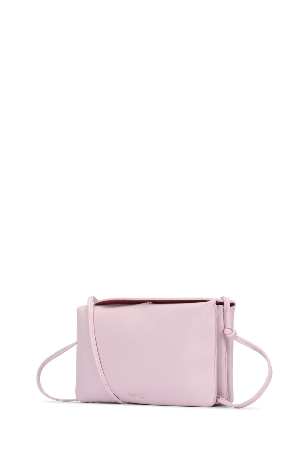 Celine Women's Leather Trio Flap Bag in Light Pink - view 2