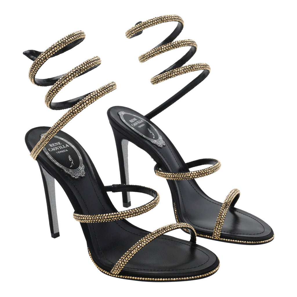 René Caovilla Women's Cleo Pump Sandals in Black Leather - view 2