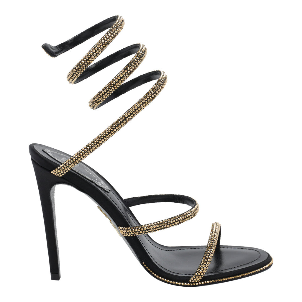 René Caovilla Women's Cleo Pump Sandals in Black Leather - view 1