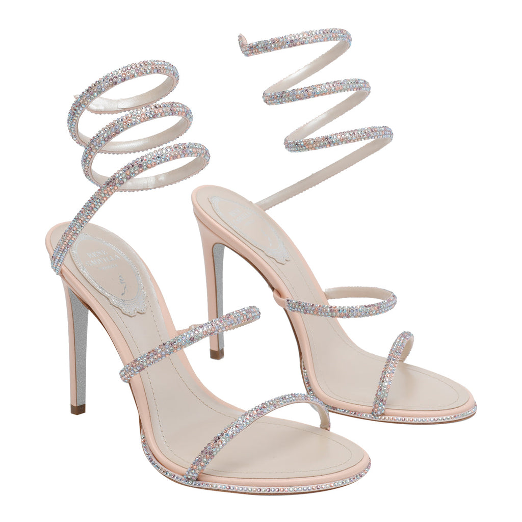 René Caovilla Women's Cleo Pump Sandals in Pink Leather - view 2