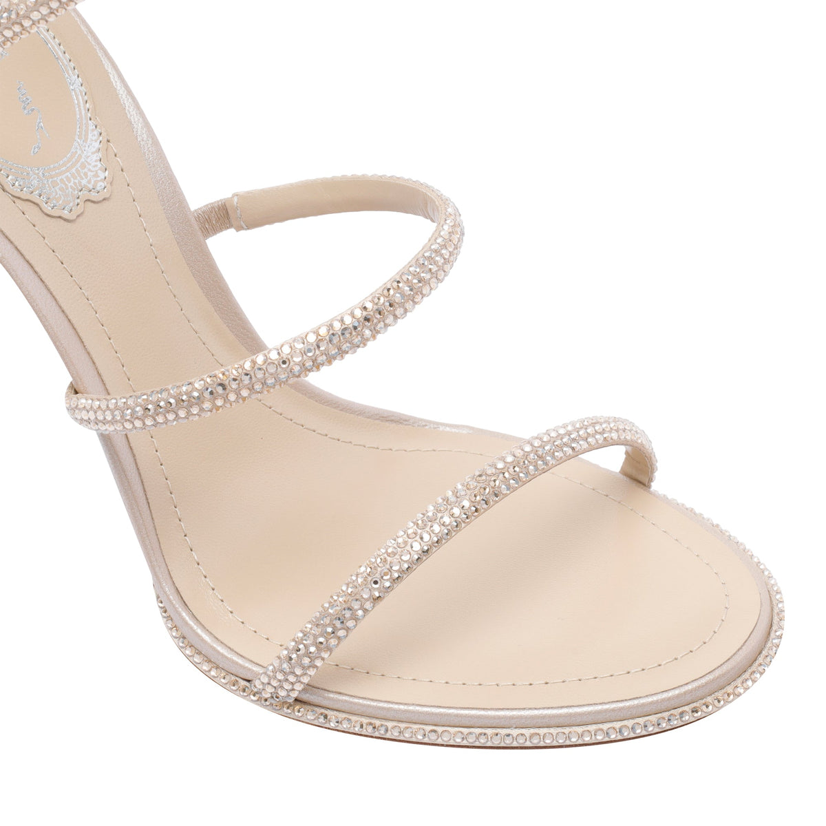 René Caovilla Women's Cleo Pump Sandals in Beige Leather - view 2