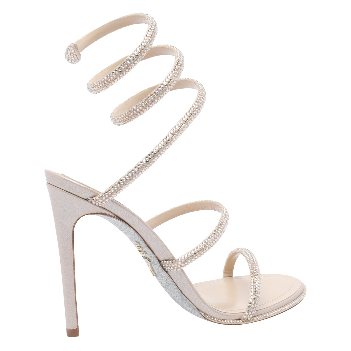 René Caovilla Women's Cleo Pump Sandals in Beige Leather - view 4