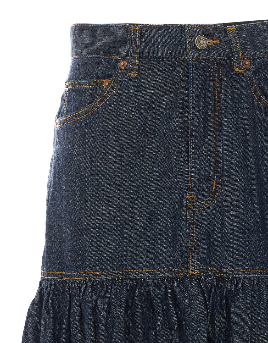Saint Laurent Women's Country Denim Skirt in Denim Cotton - view 4