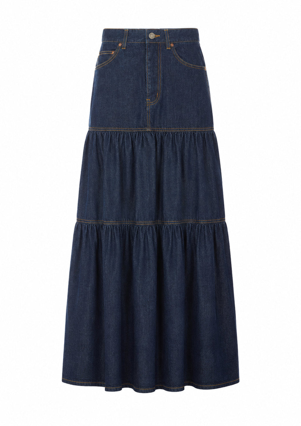 Saint Laurent Women's Country Denim Skirt in Denim Cotton - view 1