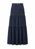 Saint Laurent Women's Country Denim Skirt in Denim Cotton - view 1