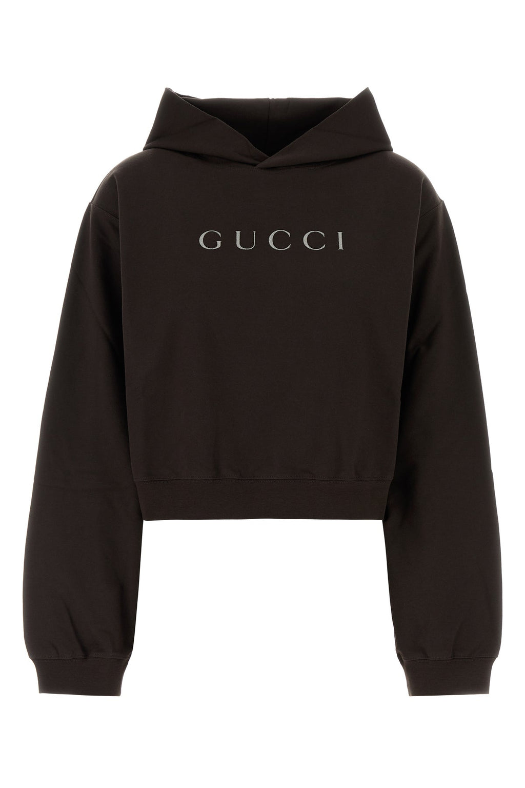 Gucci Women's Oversize Cotton Sweatshirt in Chocolate