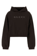 Gucci Women's Oversize Cotton Sweatshirt in Chocolate