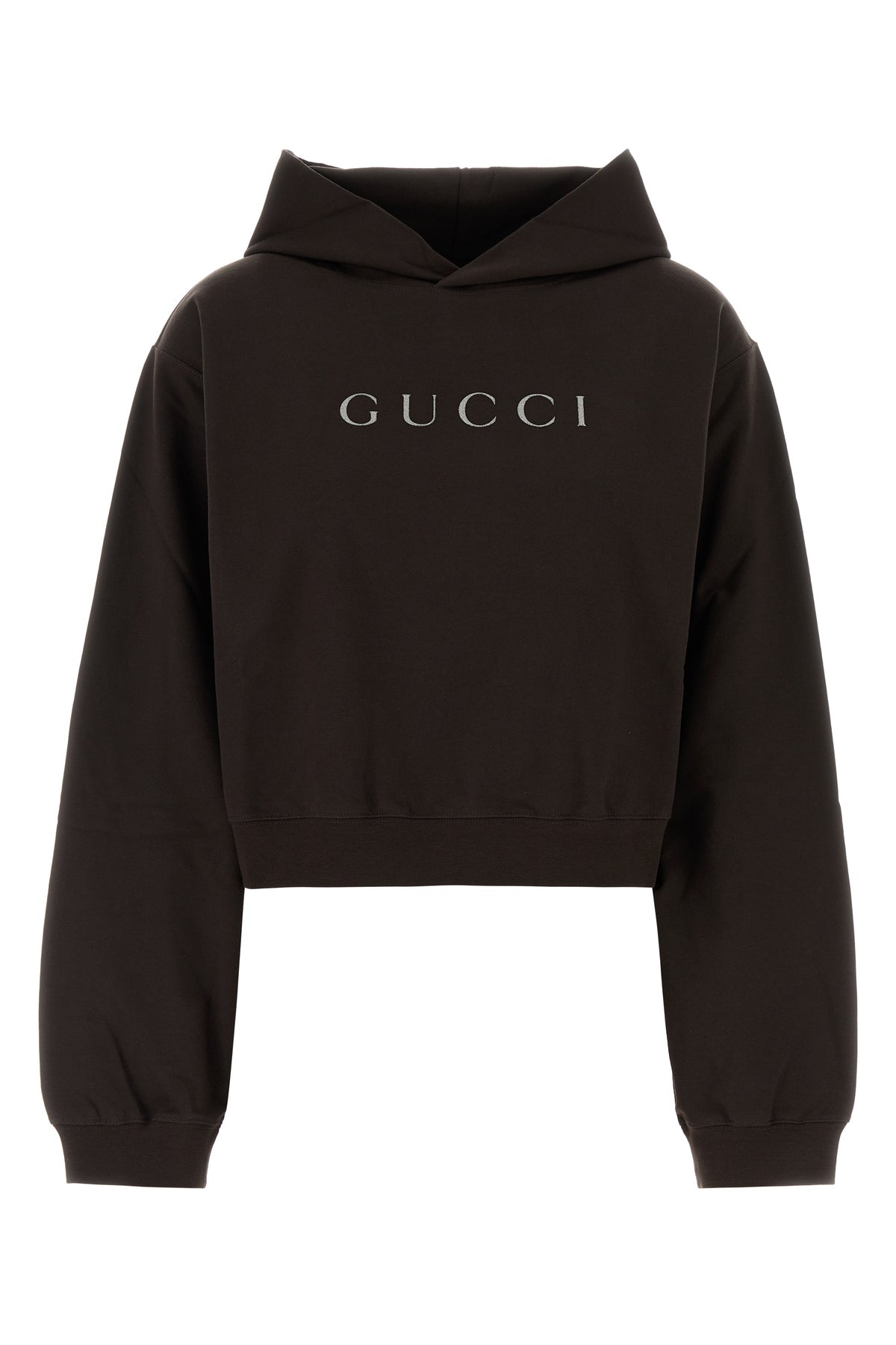 Gucci Women's Oversize Cotton Sweatshirt in Chocolate