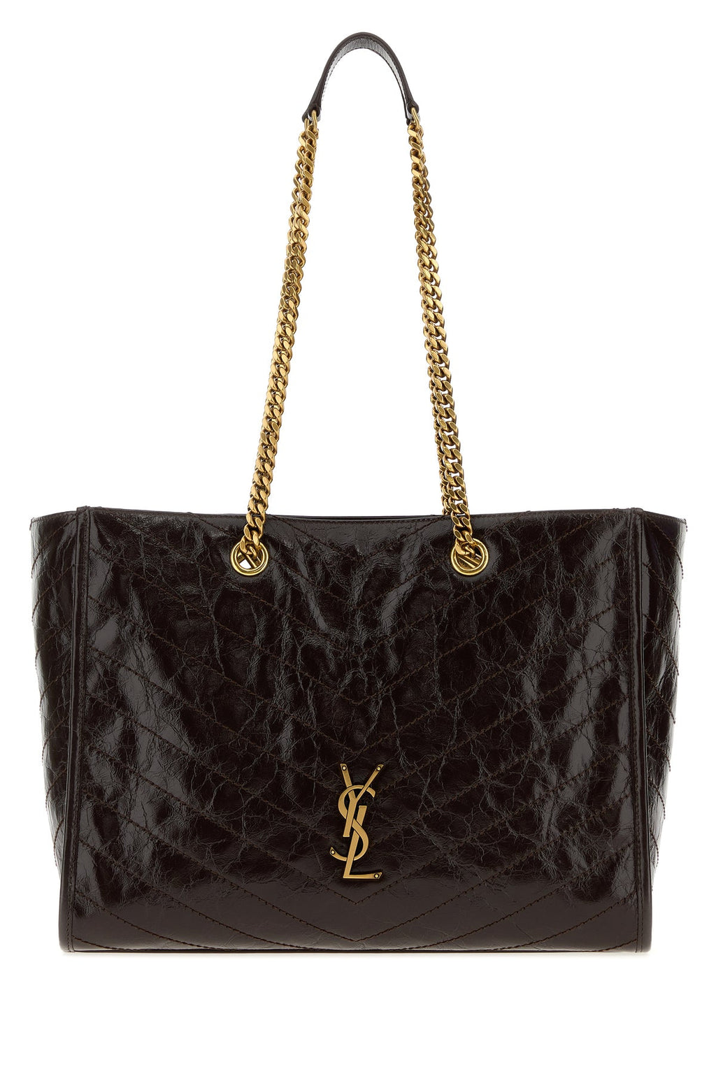 Saint Laurent Women's Leather Niki Shopping in Dark Brown - view 1
