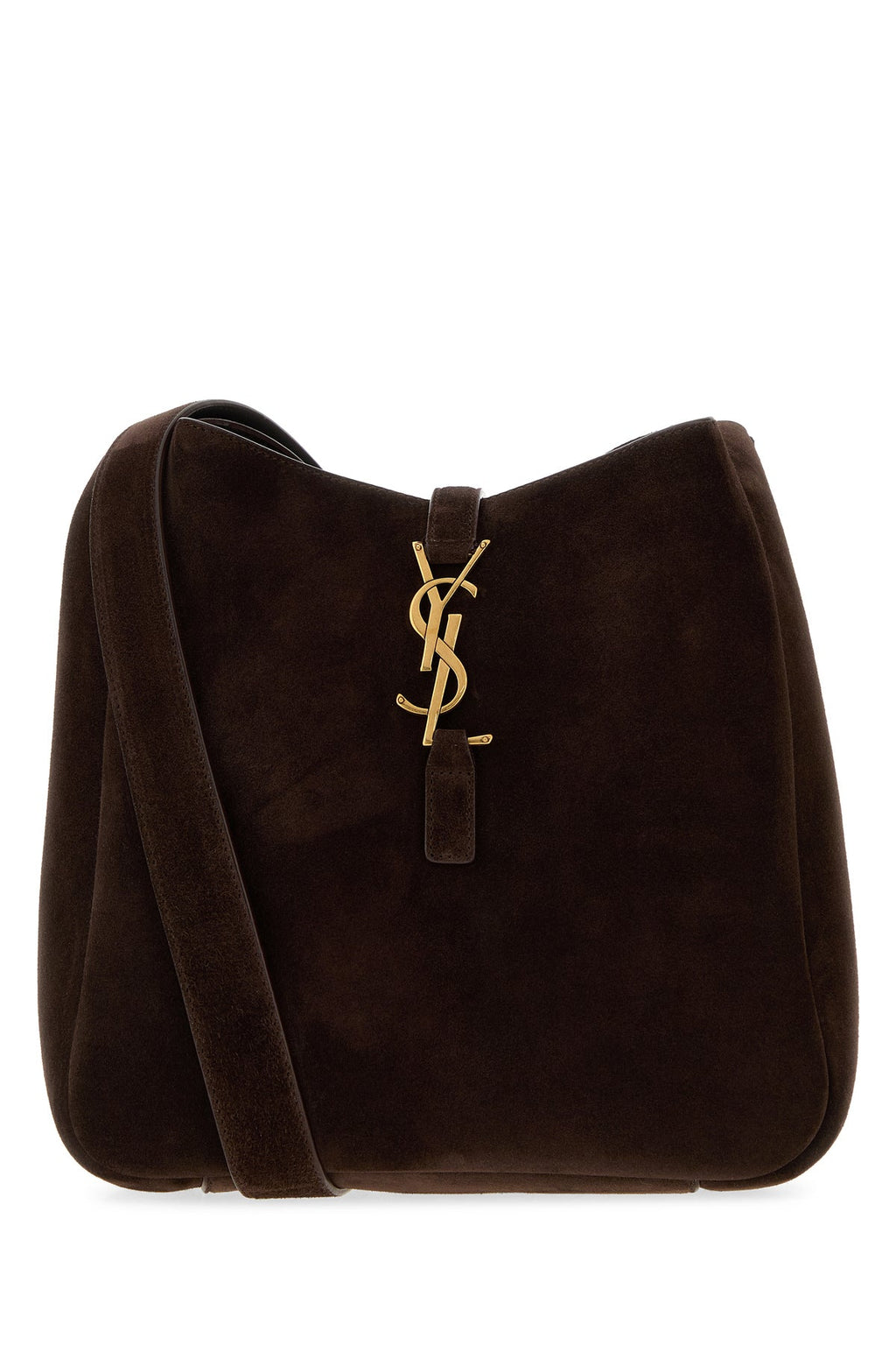 Saint Laurent Women's Suede Le 5a7 Crossbody in Dark Brown - view 1