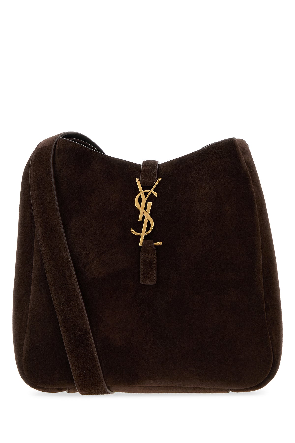 Saint Laurent Women's Suede Le 5a7 Crossbody in Dark Brown - view 1
