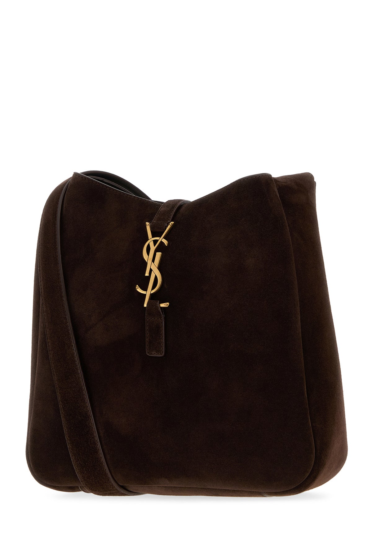 Saint Laurent Women's Suede Le 5a7 Crossbody in Dark Brown - view 2