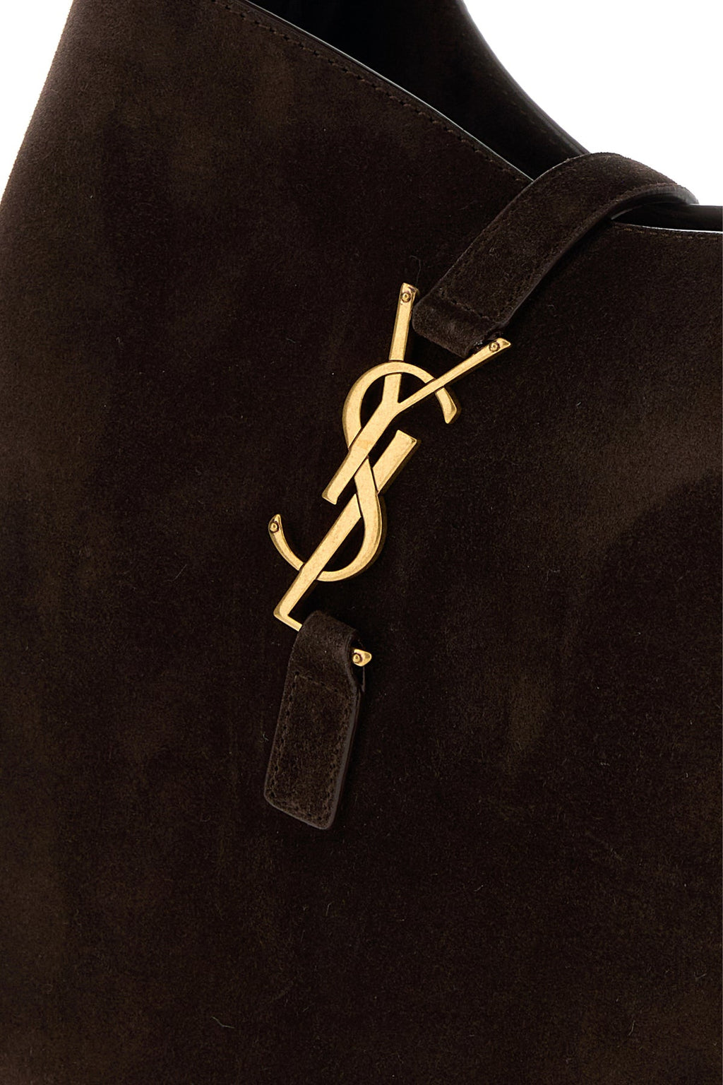 Saint Laurent Women's Suede Le 5a7 Crossbody in Dark Brown - view 4
