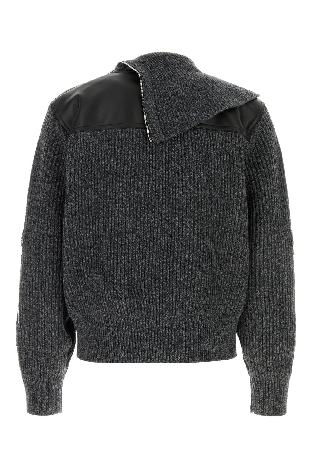 Bottega Veneta Men's Wool Cashmere Zip Sweater in Grey - view 2