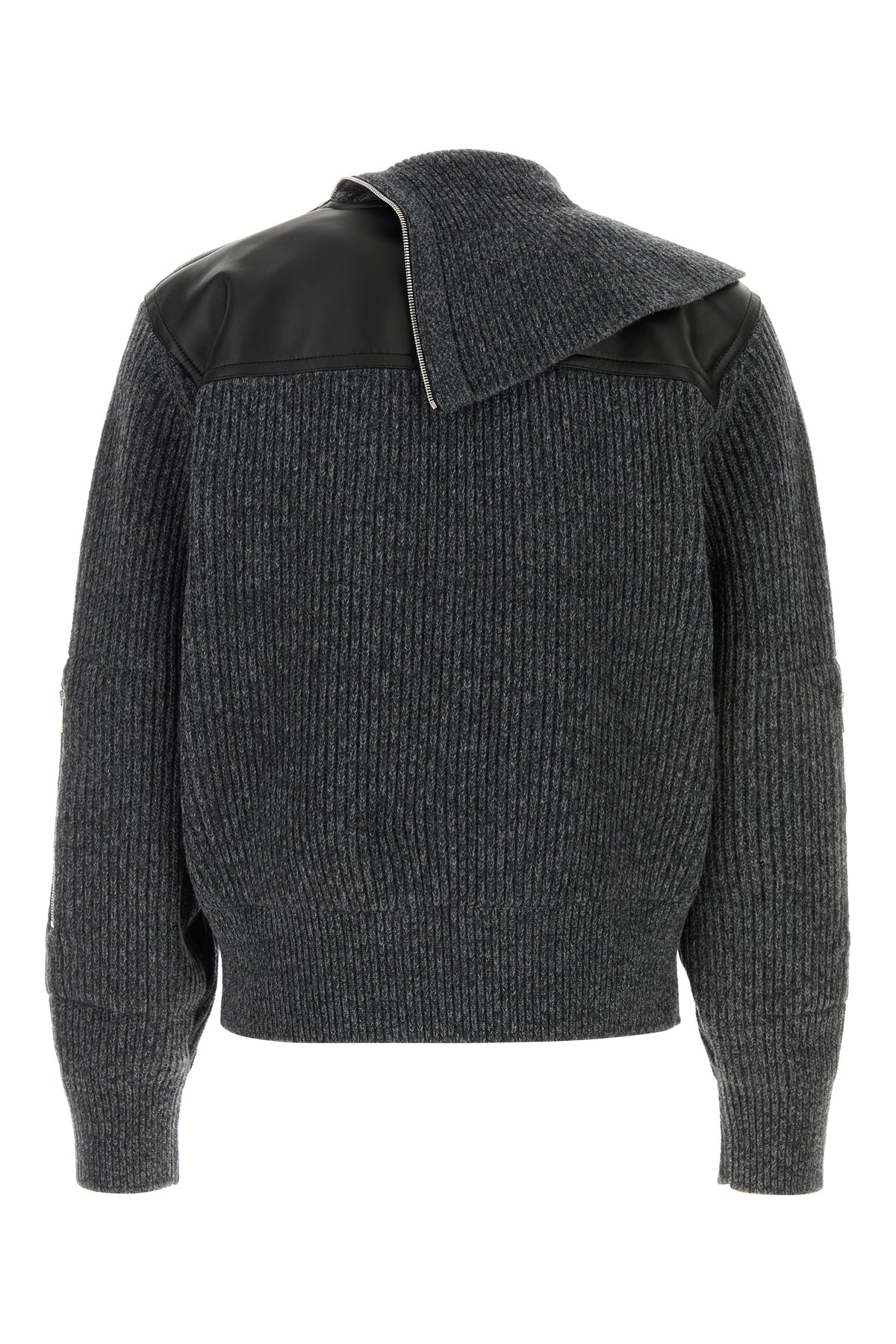 Bottega Veneta Men's Wool Cashmere Zip Sweater in Grey - view 2