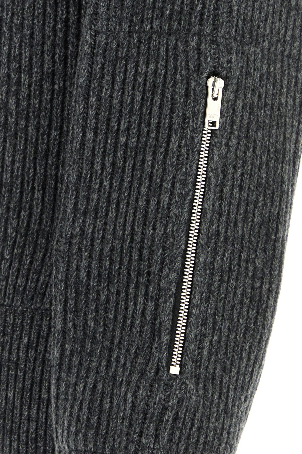 Bottega Veneta Men's Wool Cashmere Zip Sweater in Grey - view 3