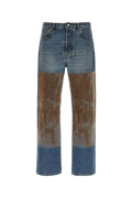 Maison Margiela Men's Cotton Denim Jeans in Blue/Brown - view 1