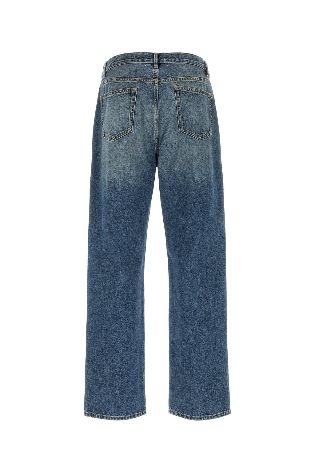 Maison Margiela Men's Cotton Denim Jeans in Blue/Brown - view 2